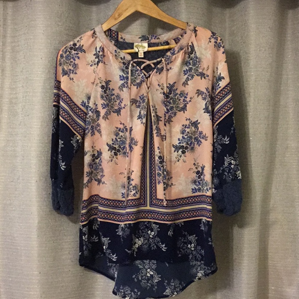 Peasant blouse 3/4 sleeves